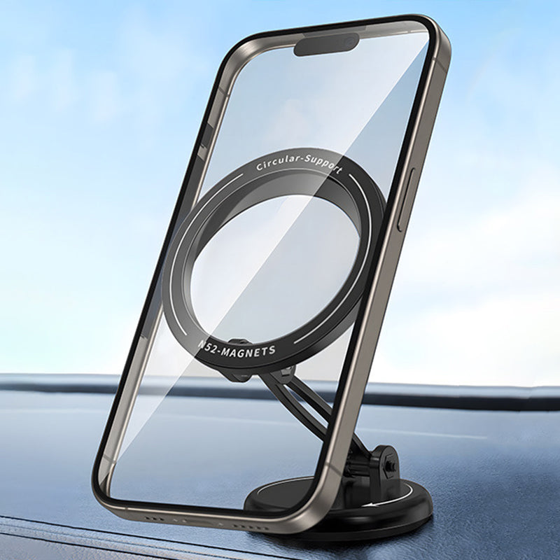 Car Mount Magnetic Phone Holder Rotary Foldable Zinc Alloy Phone Stand Compatible with MagSafe Car Mount Magnetic Phone Holder Rotary Foldable Zinc Alloy Phone Stand Compatible with MagSafe